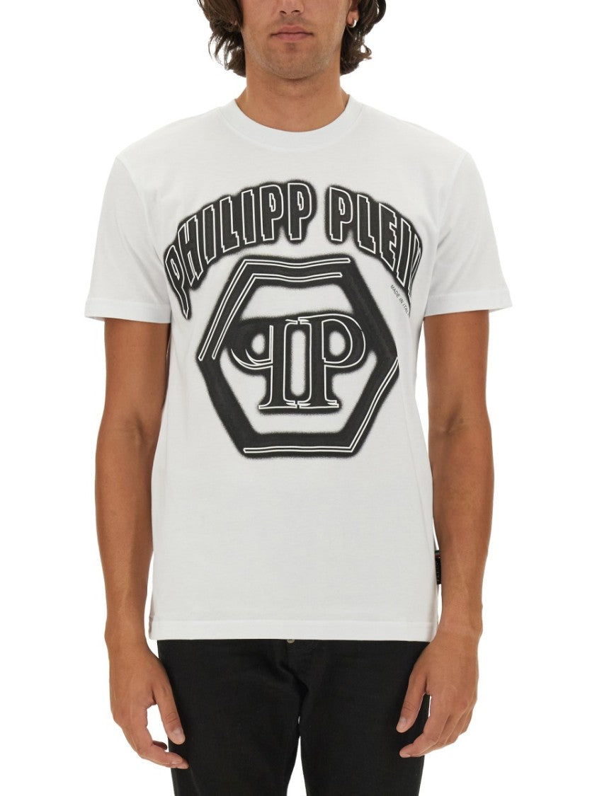 Philipp Plein Regular Fit Logo Print T-Shirt