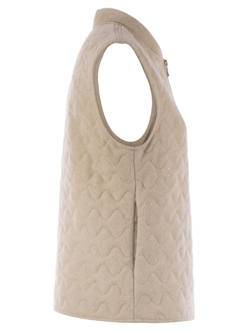 Fabiana Filippi Quilted Yarn And Sequin Waistcoat