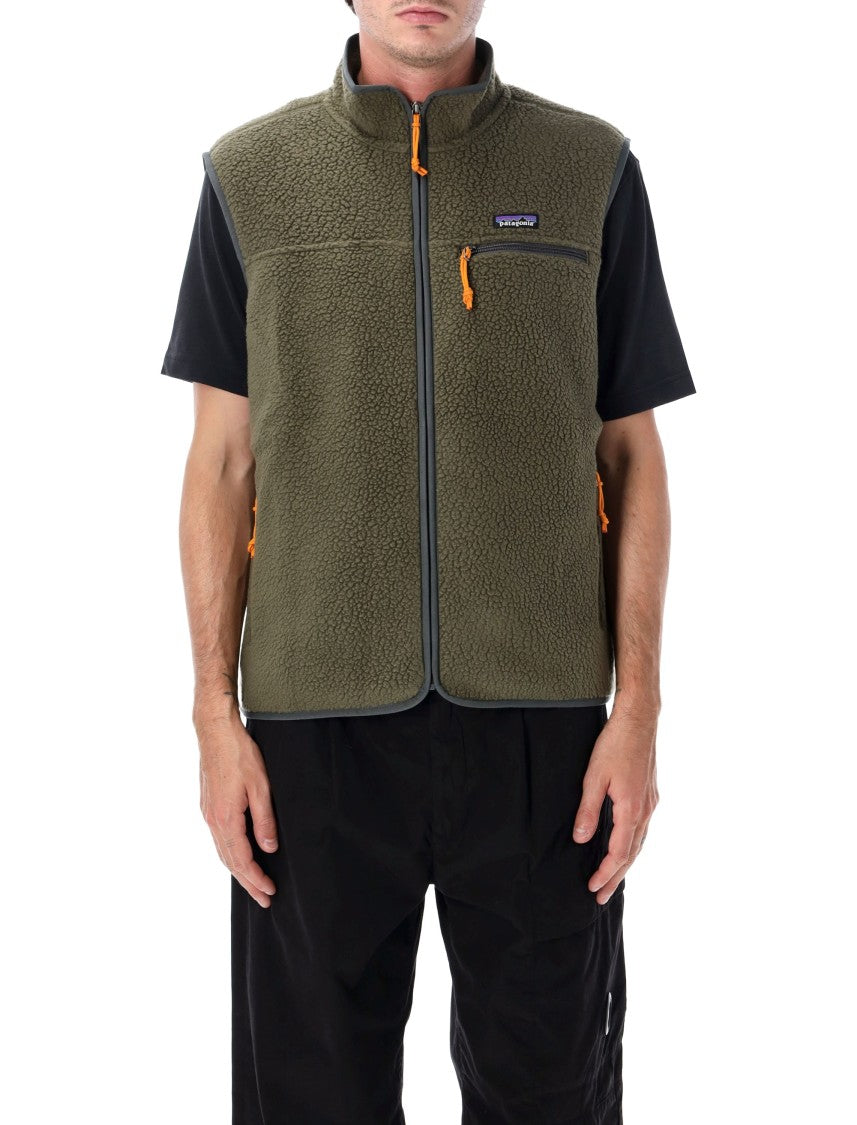 Patagonia Patagonia Retro Pile Vest With High Collar And Zip Pockets