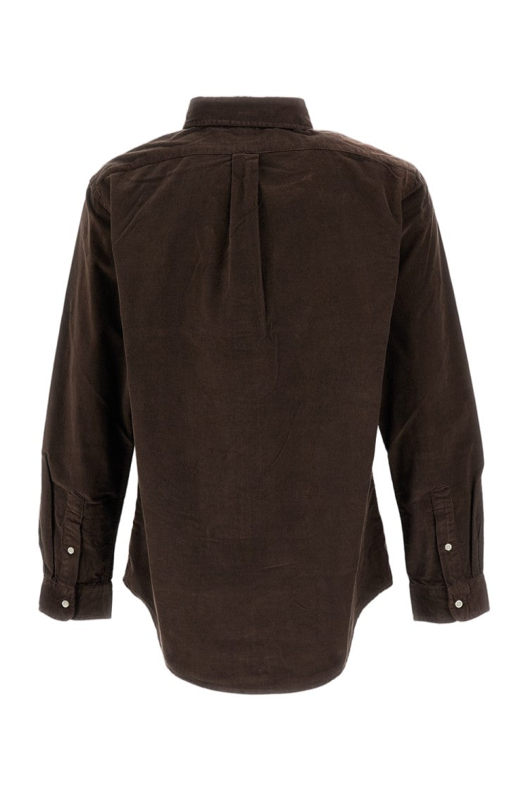 Polo Ralph Lauren Brown Custom Fit Cotton Corduroy Shirt