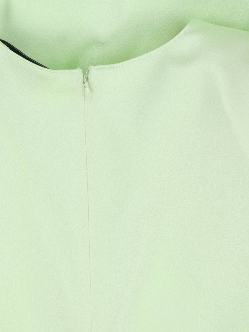 Stella Mccartney Green Asymmetrical Viscose Blend Midi Dress
