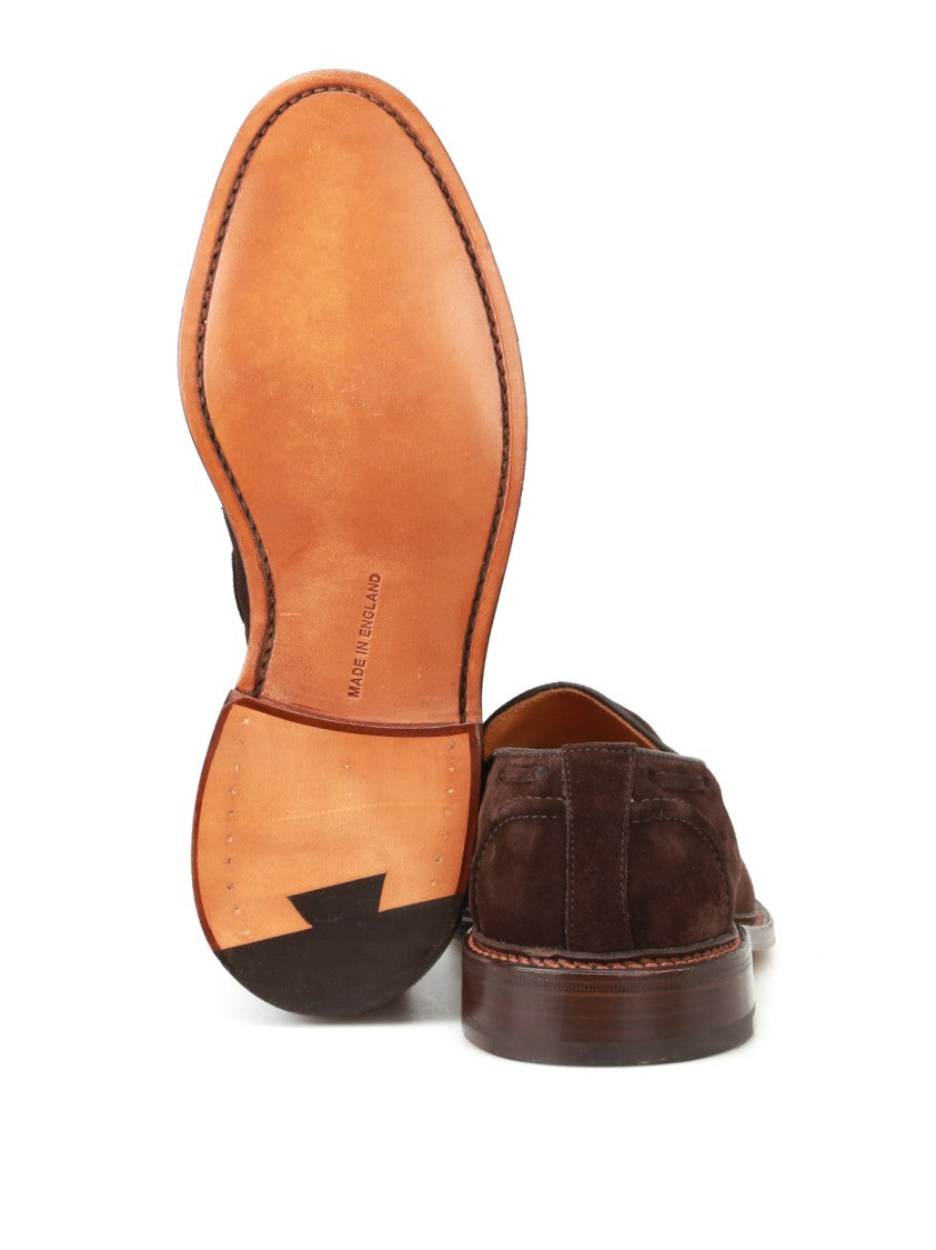 Tricker's Tassel Loafers In Brown Suede