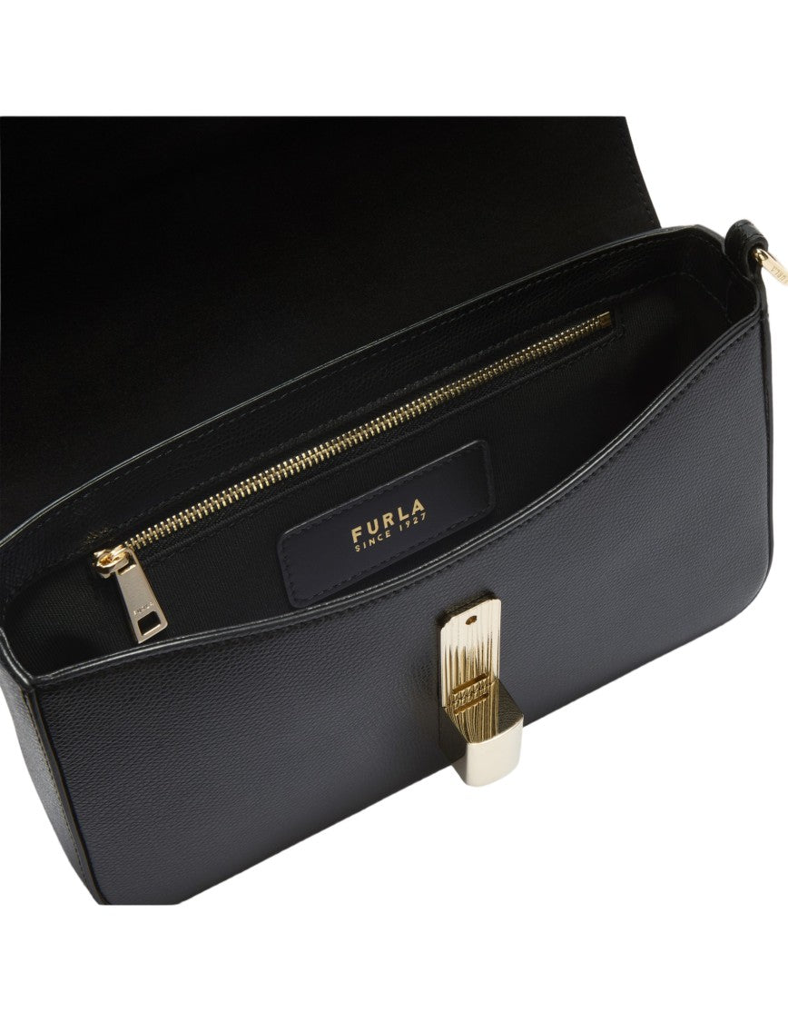 Furla Black Iride S Leather Bag