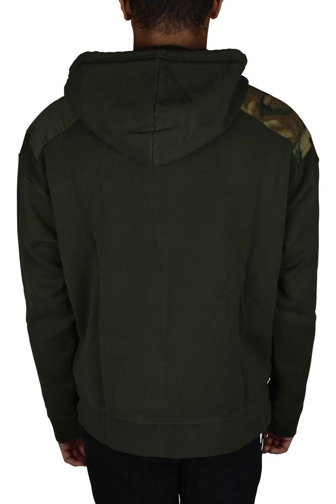 Dsquared2 Oversized Khaki Green Cotton Hoodie