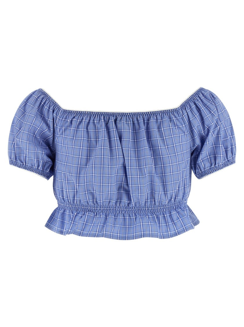 Miu Miu Check Crop Top
