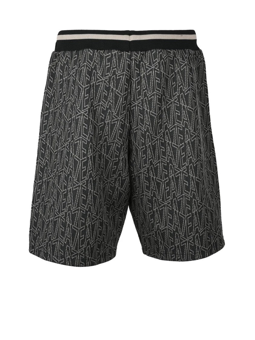 Ea7 Emporio Armani Grey Polyester Cotton Polyamide Sweatshirt Shorts
