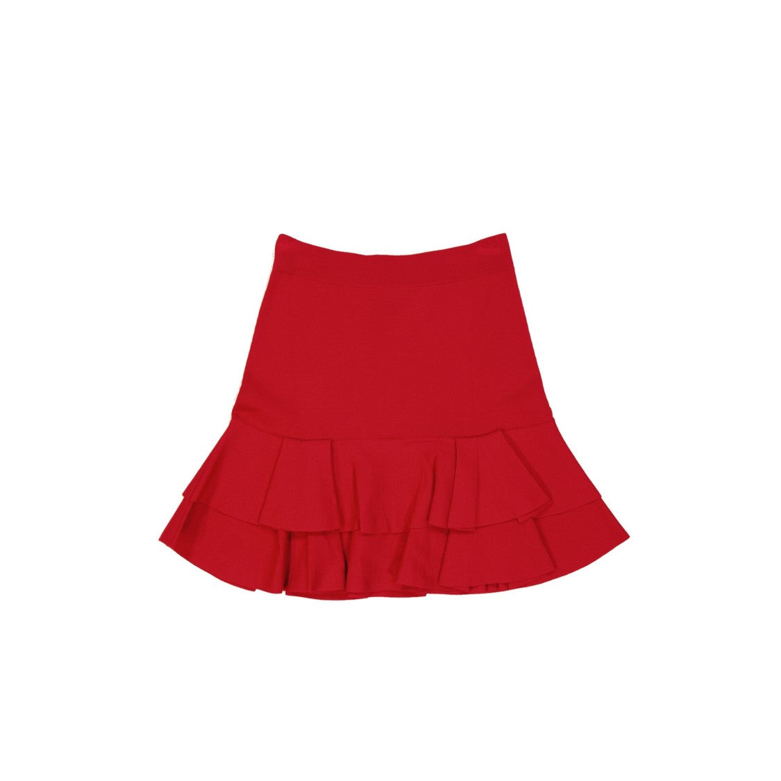 Moschino Flared Red Stretch Skirt