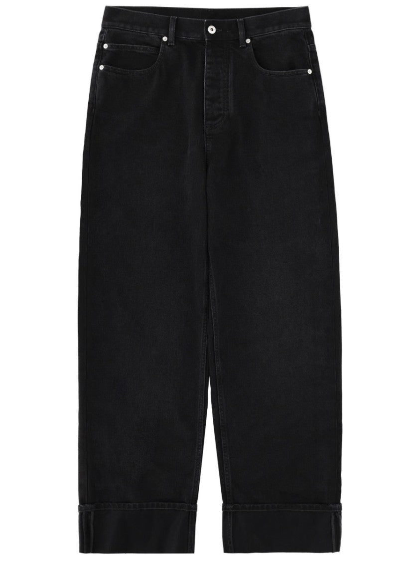 Bottega Veneta Wide-Fit Jeans With Folded Hem Detail