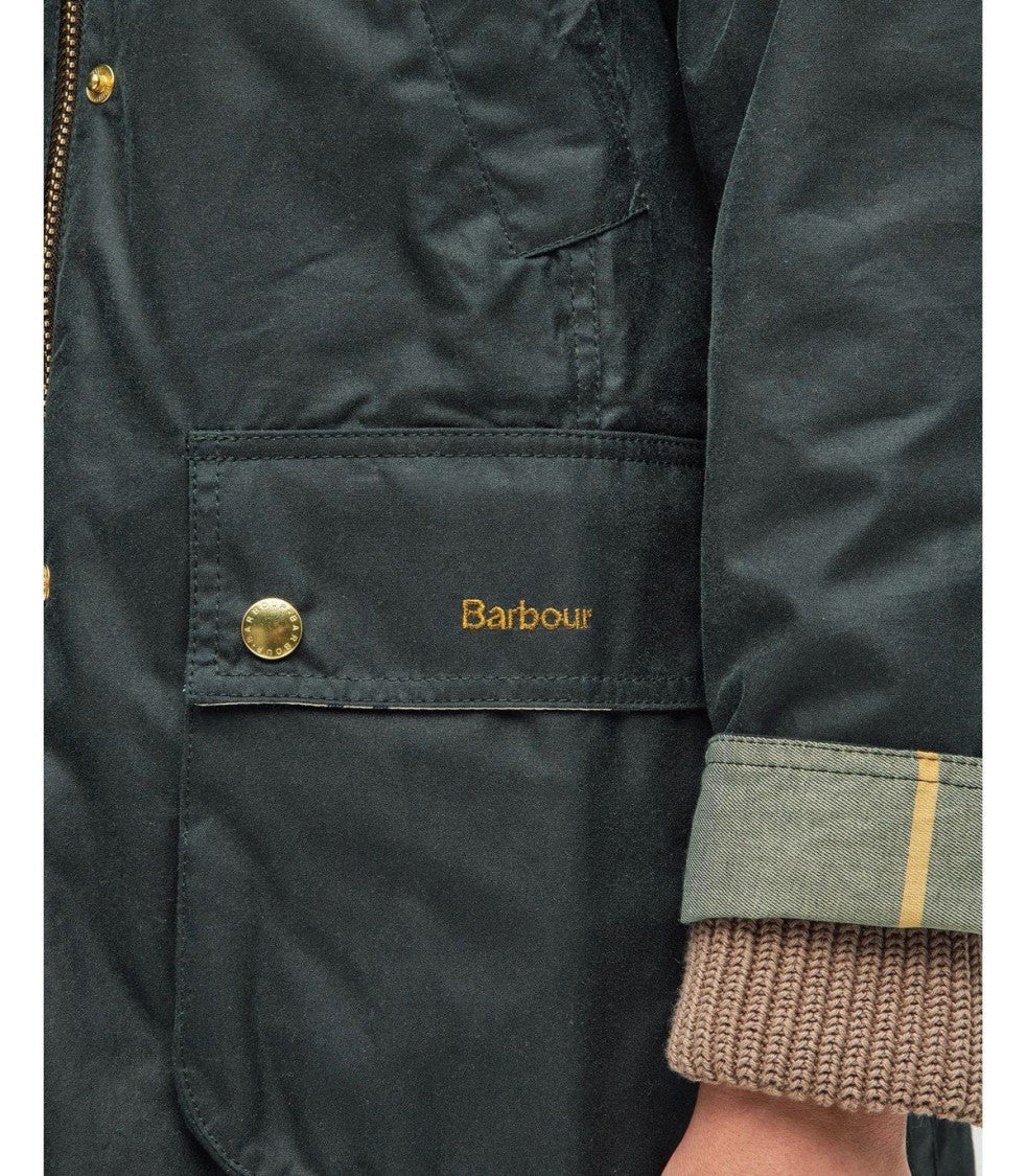 Barbour Beadnell Sage Green Long Jacket