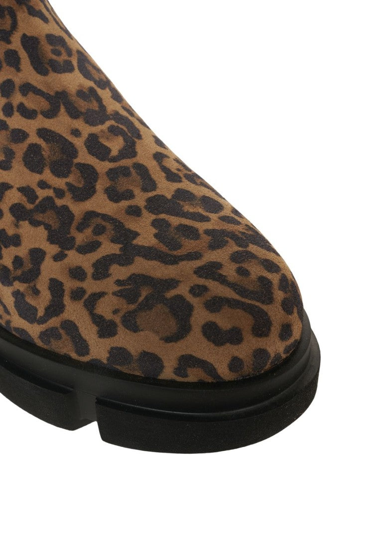 Copenaghen Animal Print Suede Chelsea Boots
