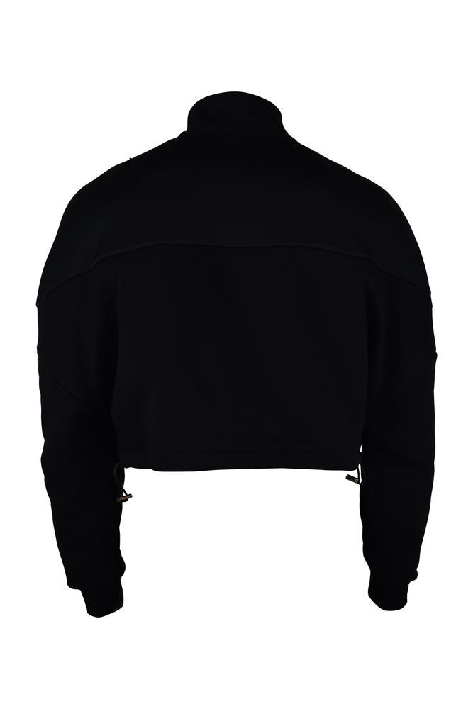 Amiri Cropped Black Jacket With Distinctive Logo