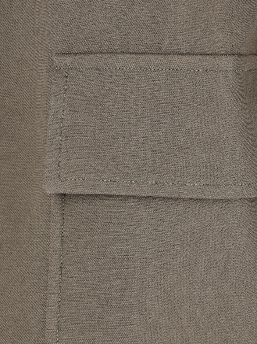 Vivienne Westwood Donkey Taupe Pointed Collar Cotton-Blend Jacket