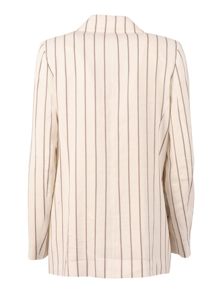 Peserico Beige Woman Jacket Striped Jacket