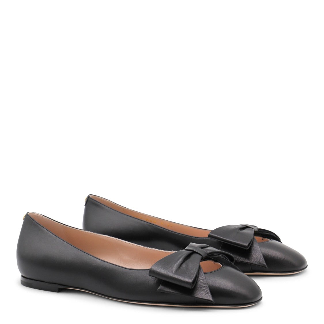 Valentino Garavani Black Leather Flats
