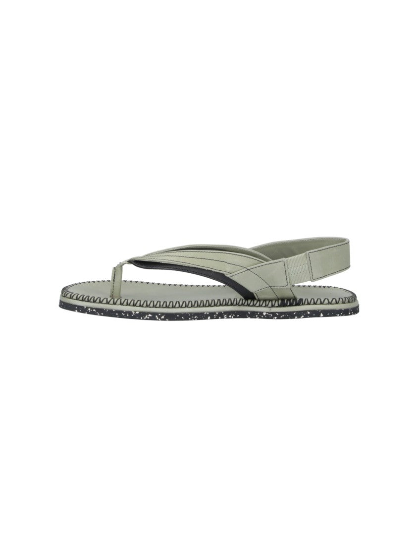 Kiko Kostadinov Grey Andras Thong Style Leather Sandals