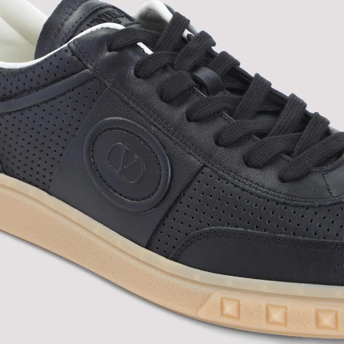 Valentino Garavani Black Calf Leather Upvillage Sneakers