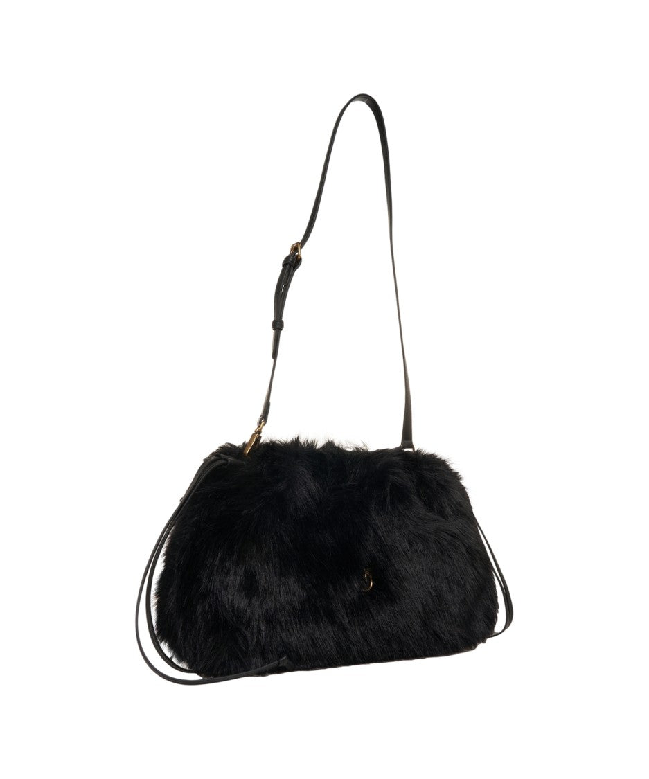 Pinko Shoulder Bag In Soft Faux Fur