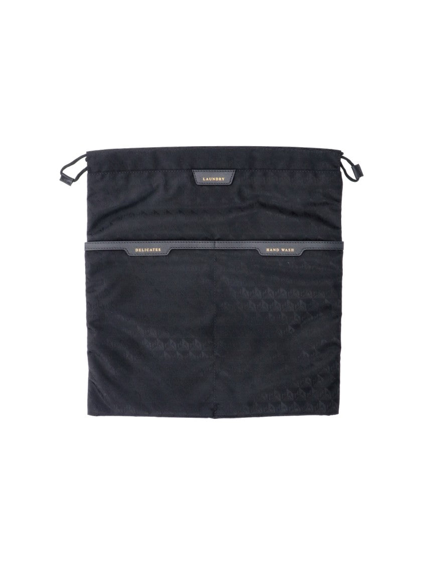 Anya Hindmarch Black Recycled Fabric Drawstring Pouch Set