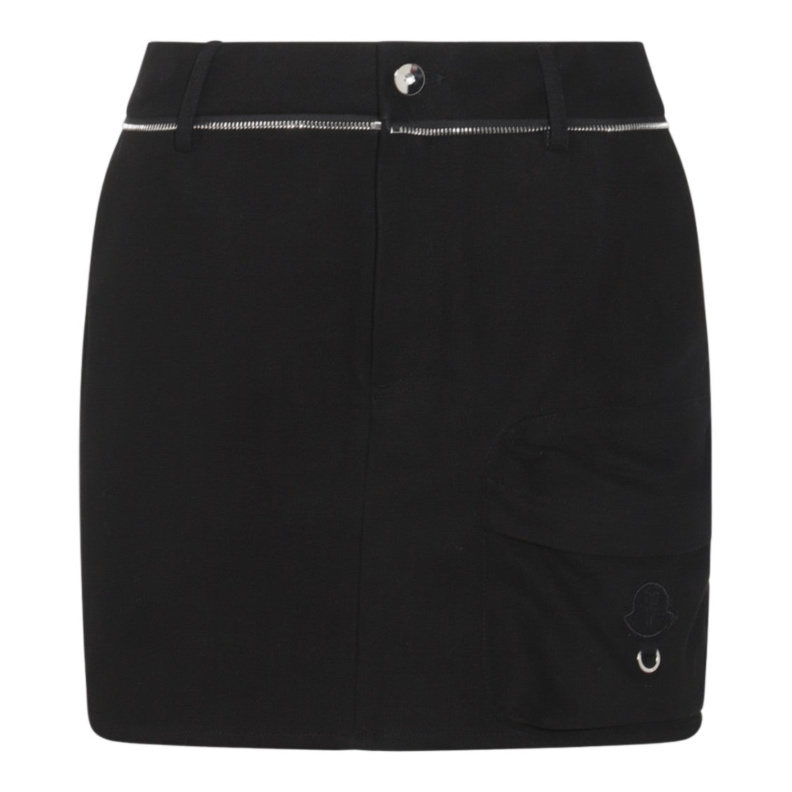 Moncler X Willow Smith Black Mini Skirt With Flap Pocket