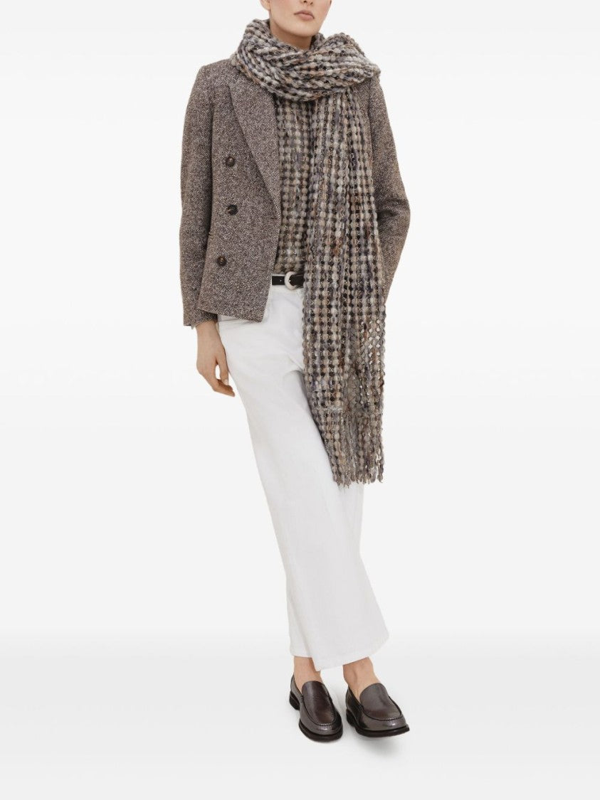 Brunello Cucinelli Tailored Brown Double-Breasted Jacket