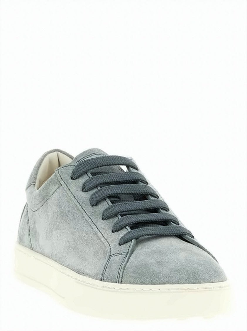 Tod's Minimalist Grey Suede Sneakers