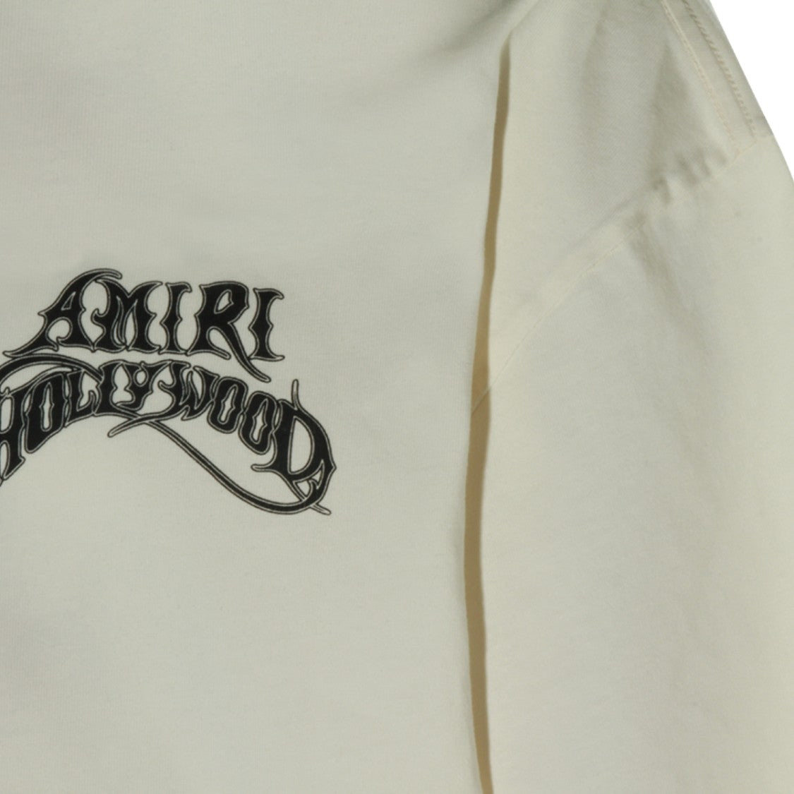 Amiri Ivory Cotton Crew Neckline T-Shirt