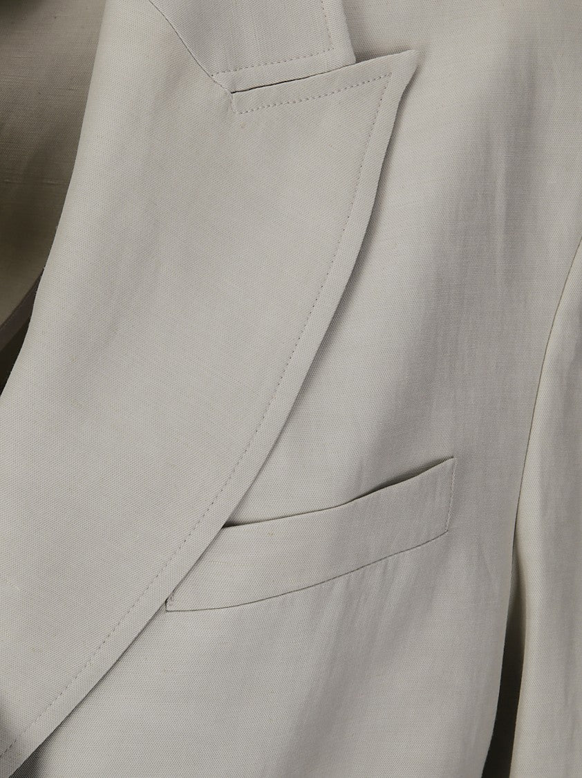 P.A.R.O.S.H. Structured Peak Lapel Trench Coat