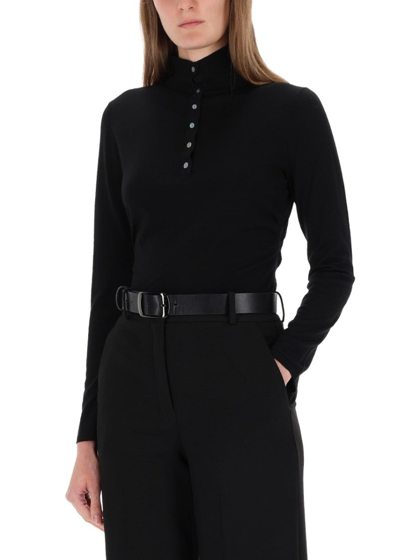 Theory Henley Fitted Wool Sweater