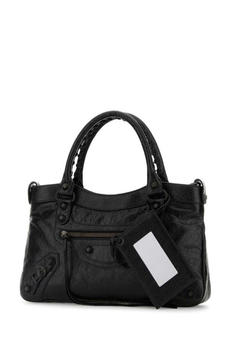 Balenciaga Black Leather Le City First Handbag