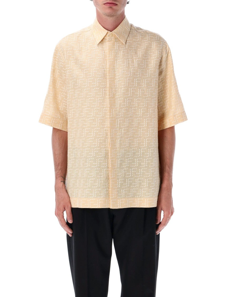 Fendi Ff Jacquard Shirt With Relaxed Fit