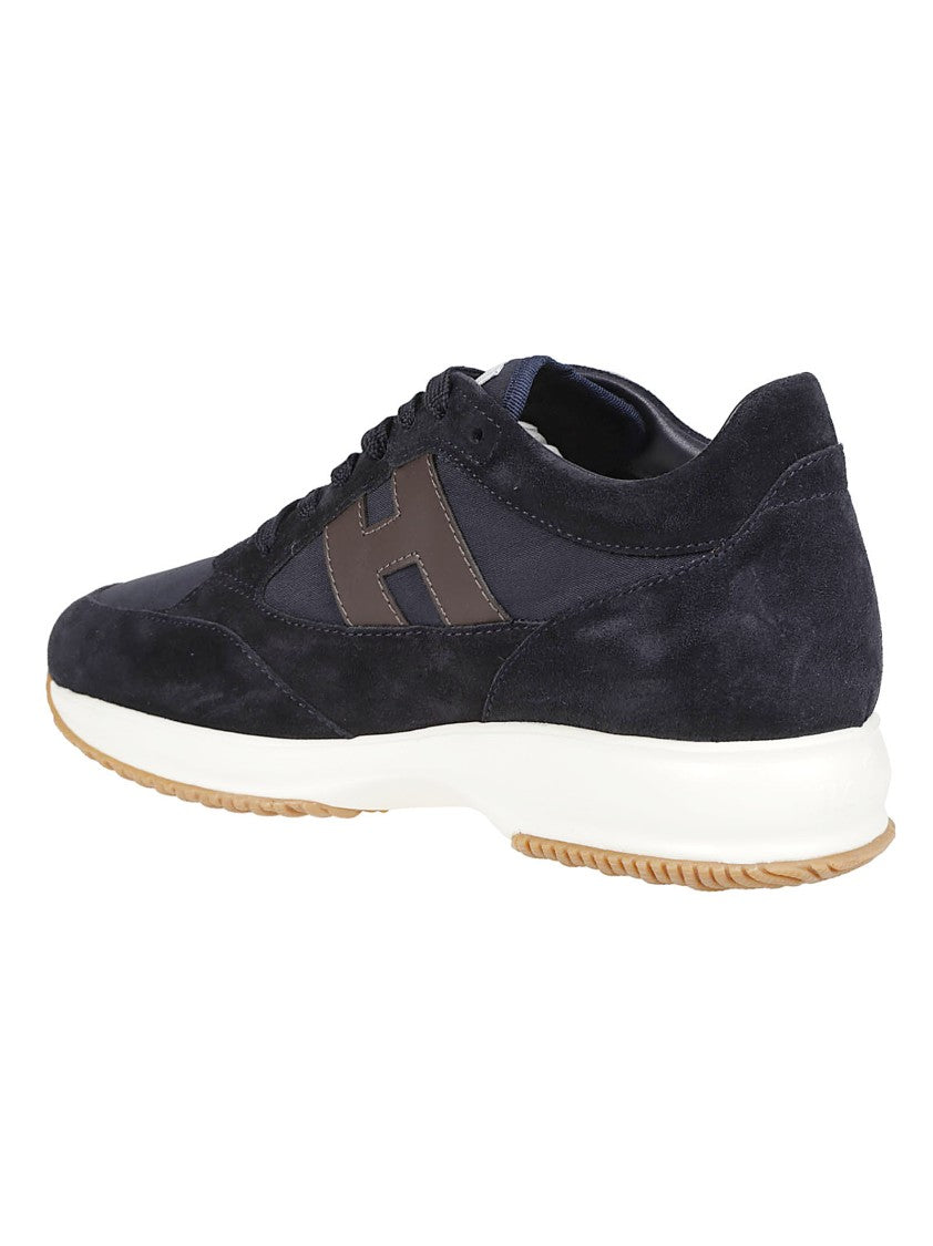 Hogan Interactive Suede-Trim Low-Top Sneakers