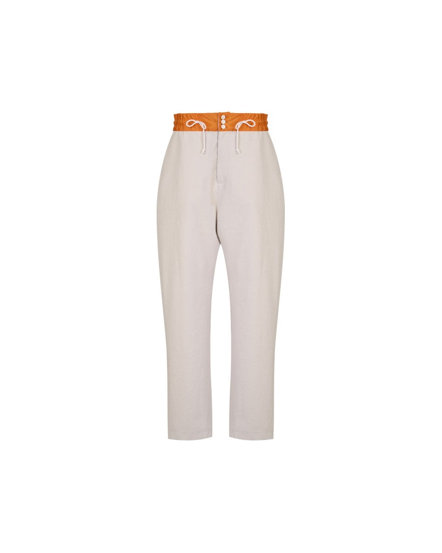 Takaturna Kinetic Trousers With Paperbag Belt And Rose Gold Zip