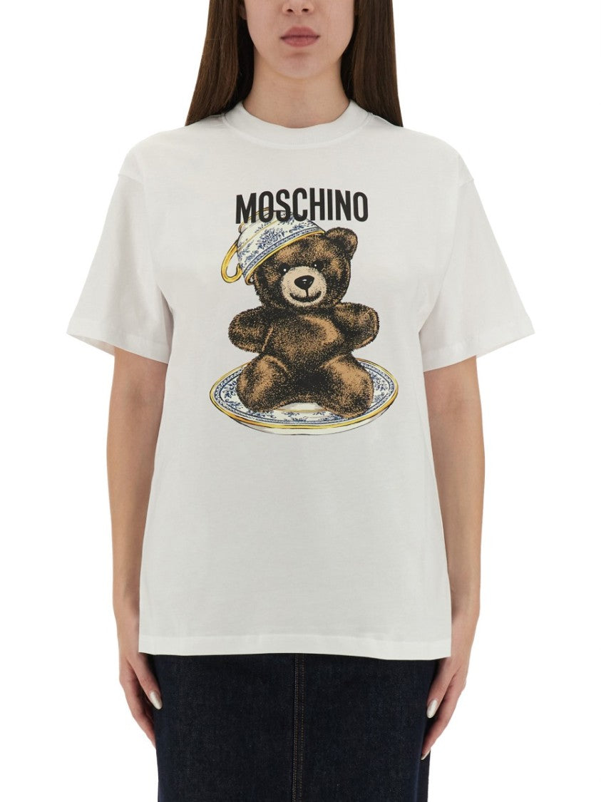 Moschino T-Shirt Featuring Playful Teddy Bear Print