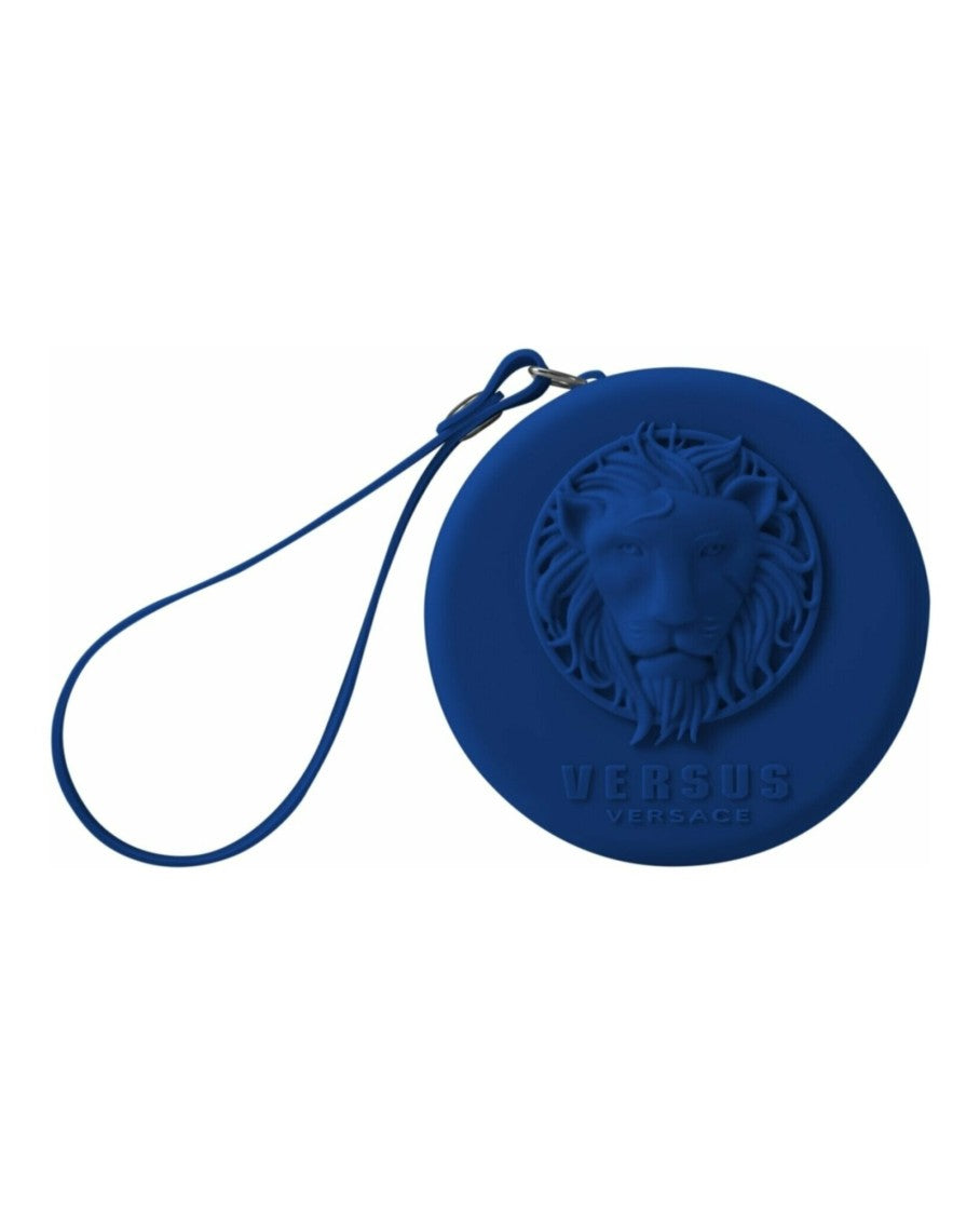 Versus Versace Fire Island Lion Strap Watch With Blue Enamel Dial