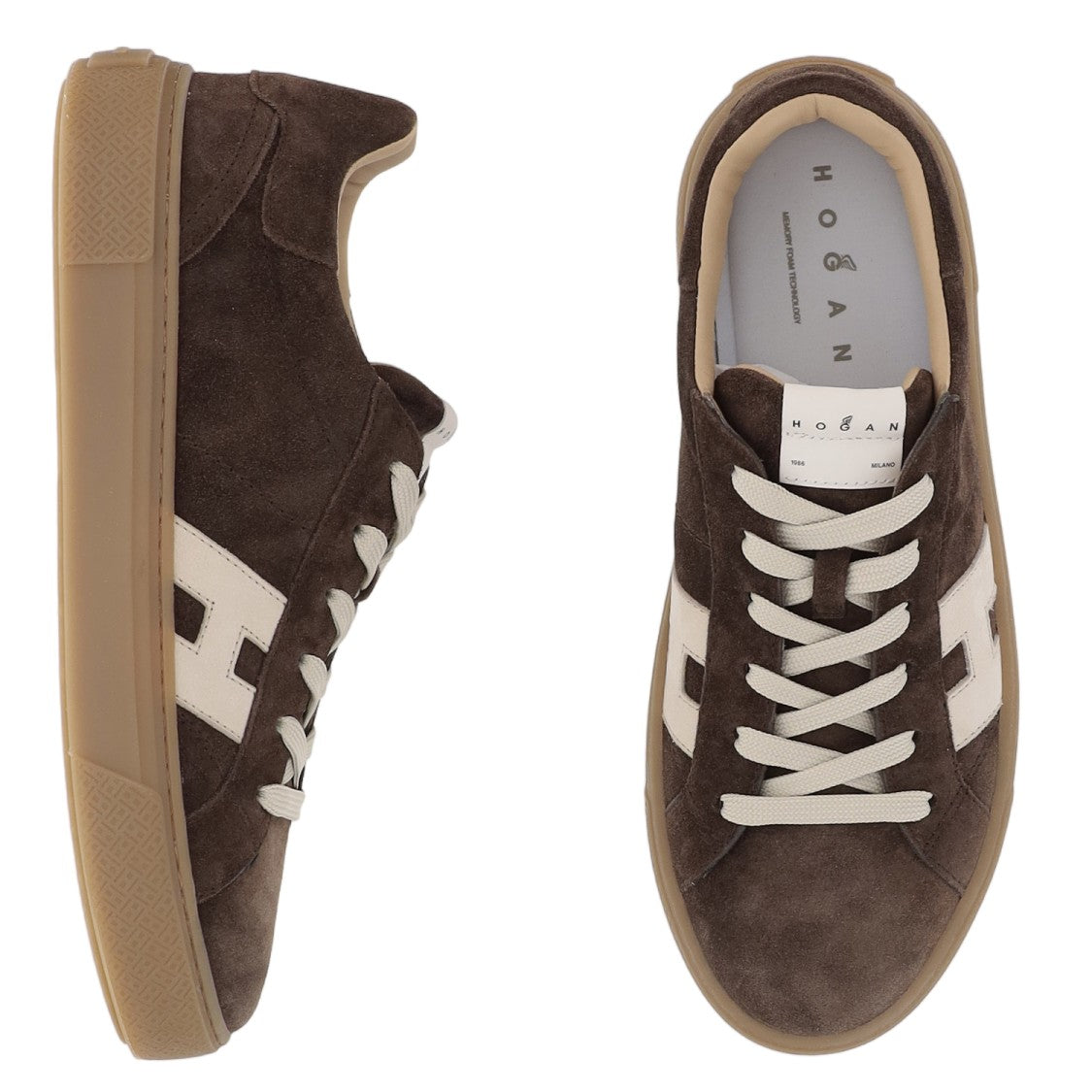 Hogan Low-Top Suede Sneakers With Logo Detail And Chunky Sole