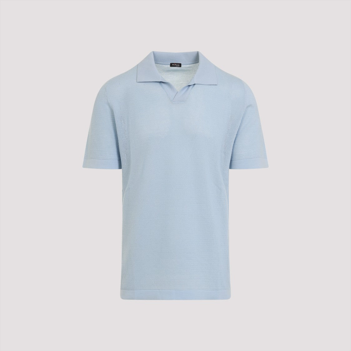 Kiton Baby Blue Cotton Polo