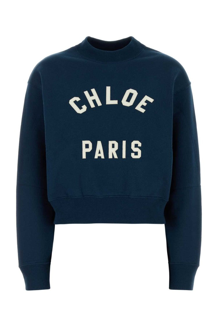 Chloé Blue Cotton Sweatshirt