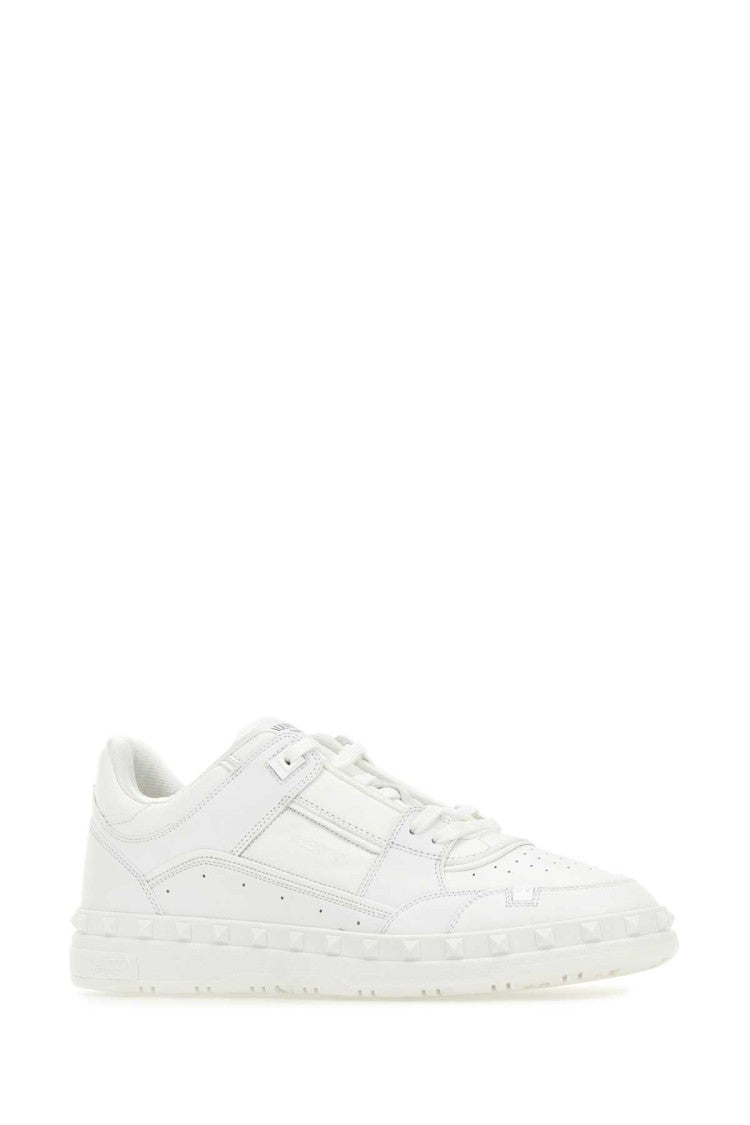 Valentino Garavani White Leather Freedots Sneakers