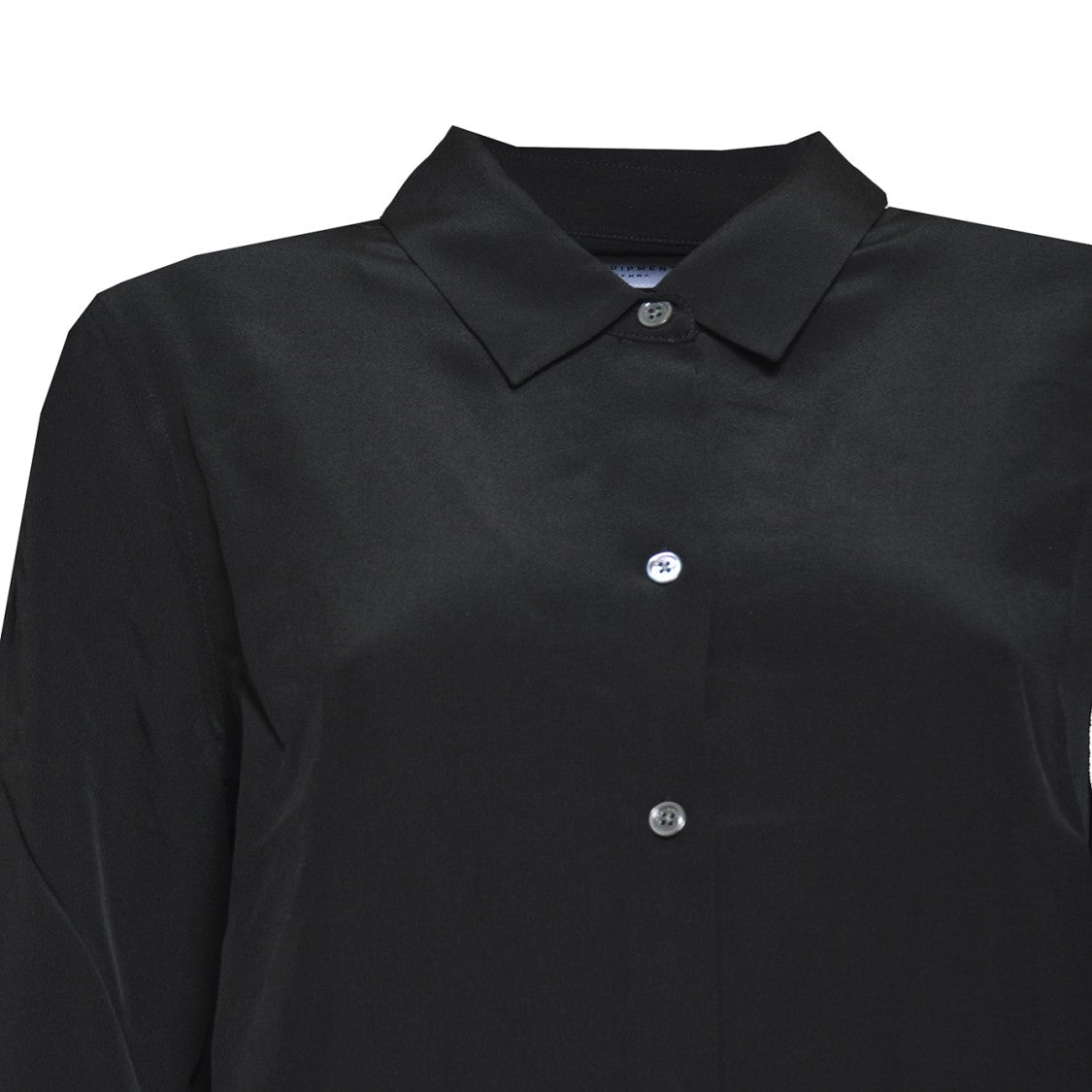 Equipment Essential Black Silk Shirt