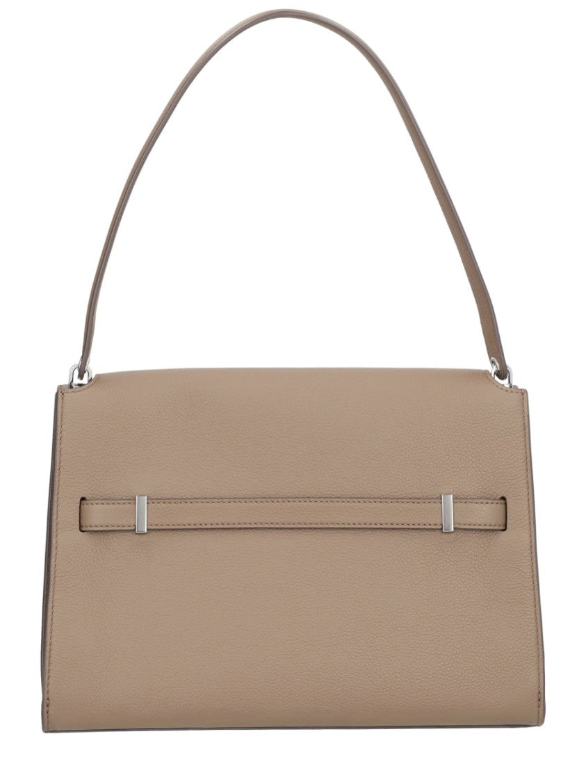 Tory Burch Neutrals Lee Radziwill Structured Leather Tote Bag