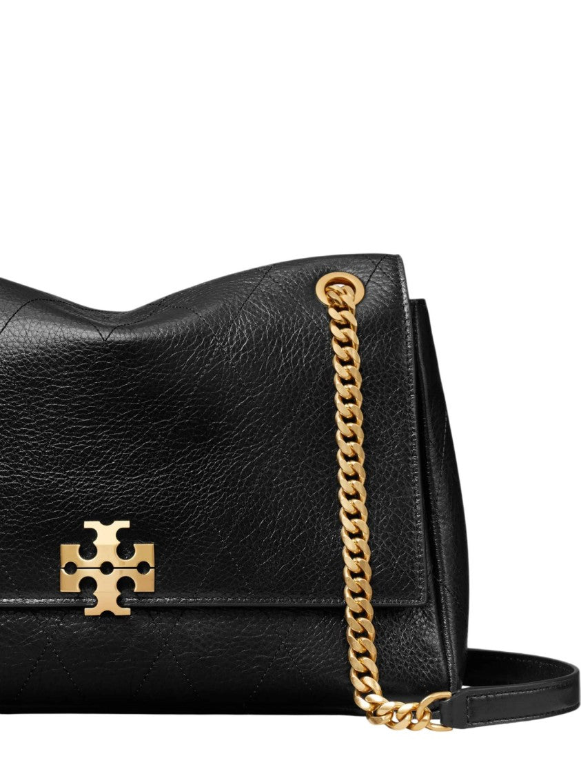 Tory Burch Charlie Gold Chain Quilted Leather Shoulder Bag