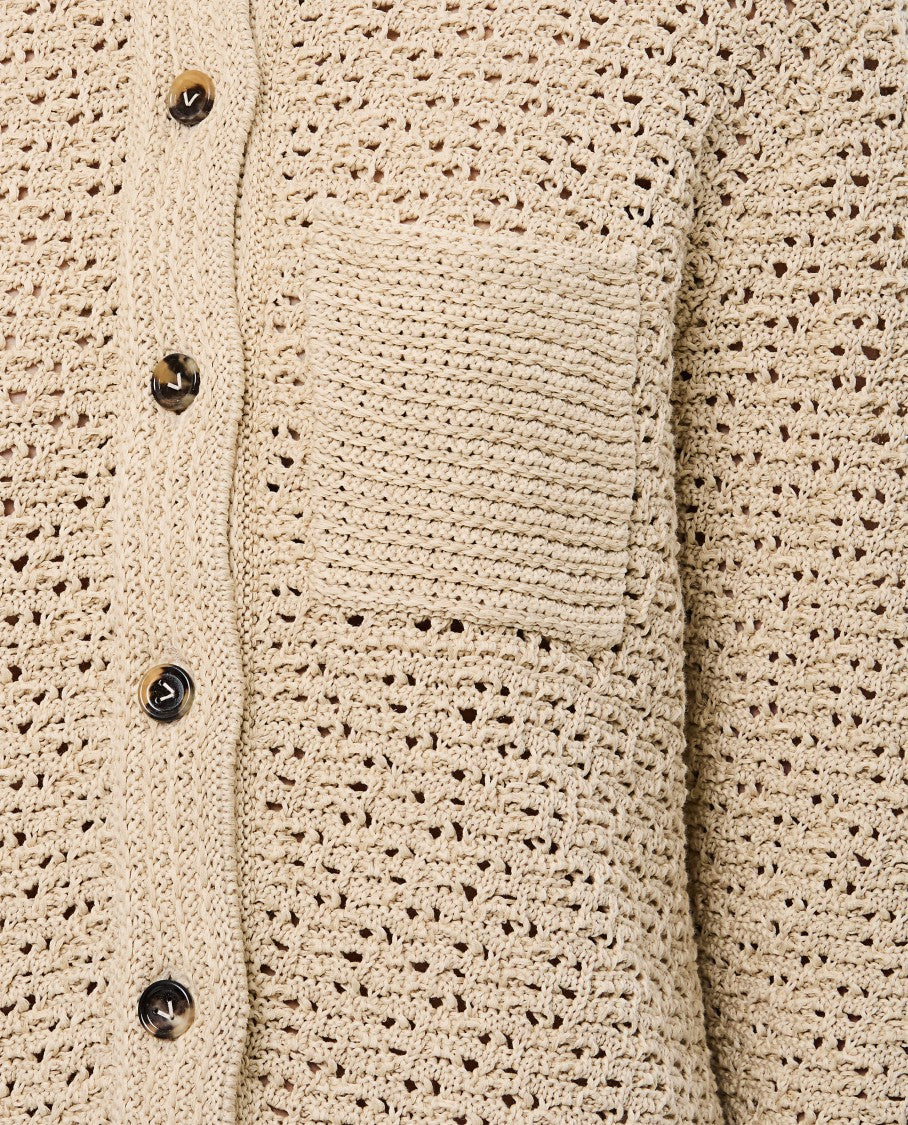 Bottega Veneta Crochet Shirt Jacket