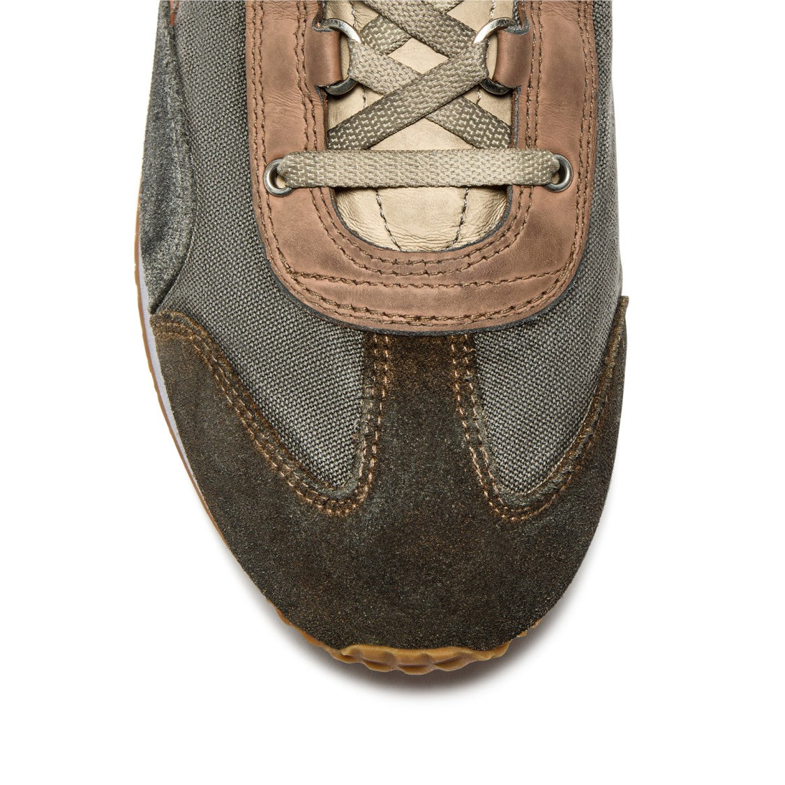 Diadora Stonewash Brown And Gray Heritage Equipe Sneakers