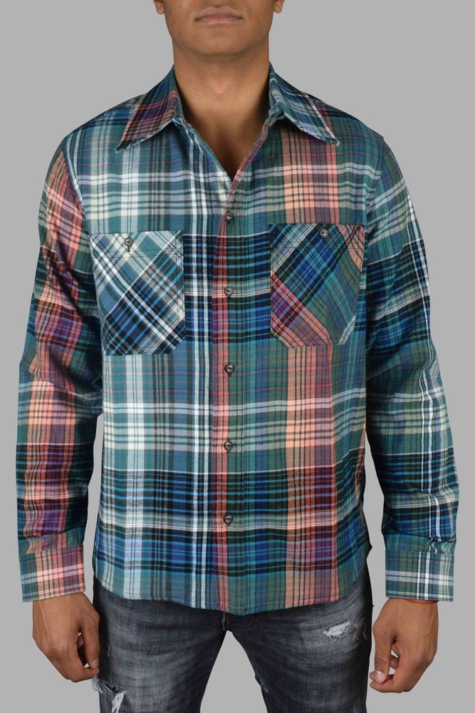 Off-White Checkered Casual Shirt With Graphic Accents