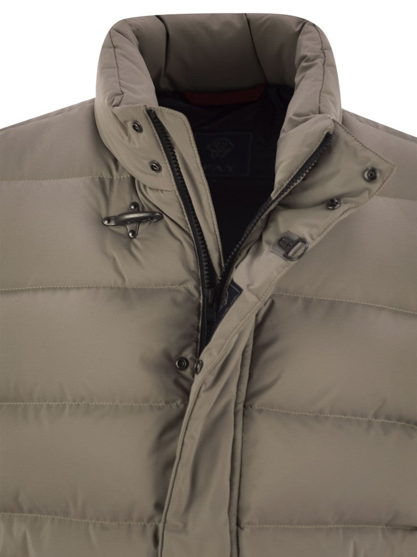 Fay Quilted Wool Carded Flannel Down Vest