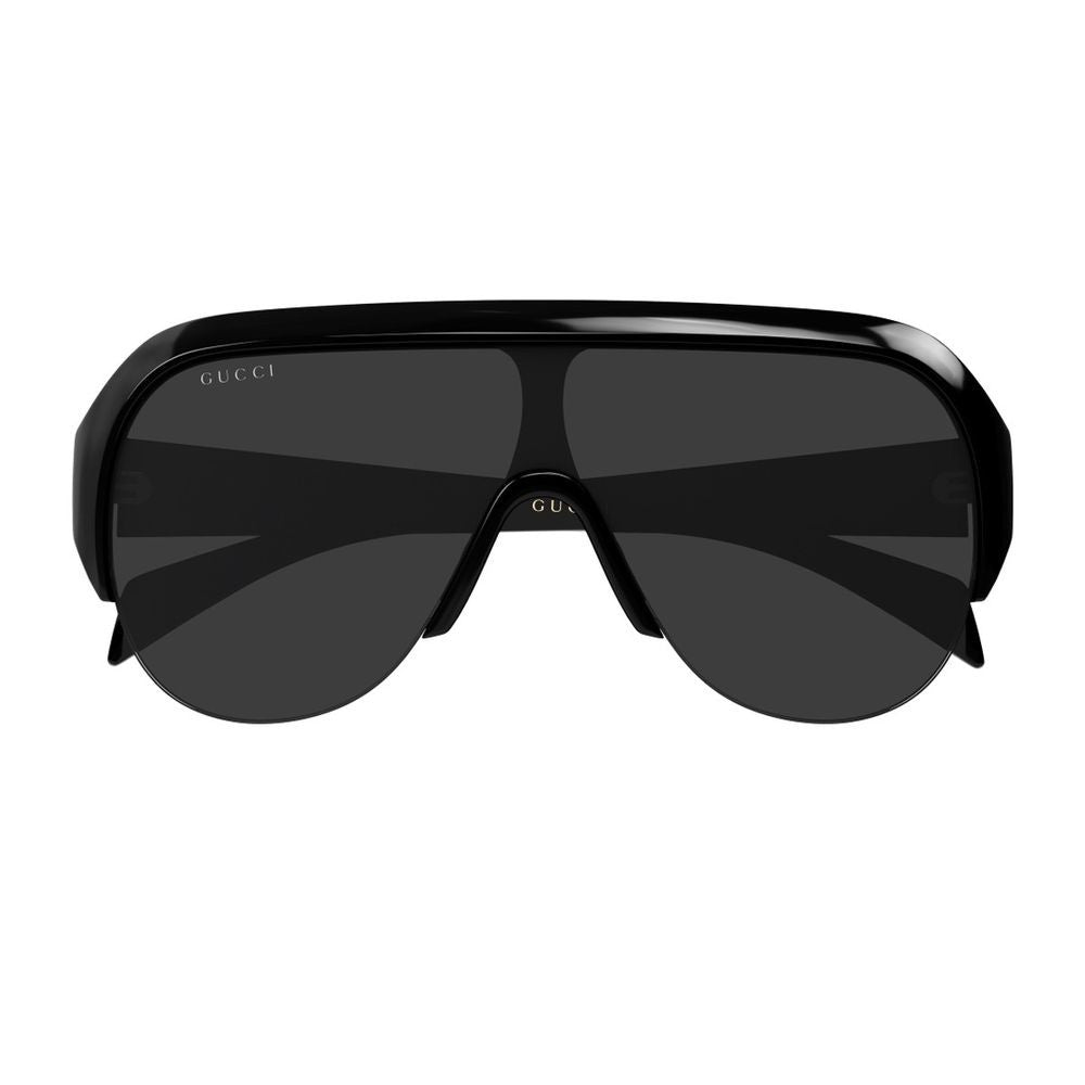 Gucci Oversized Pilot Mask Sunglasses With Distinctive Logo