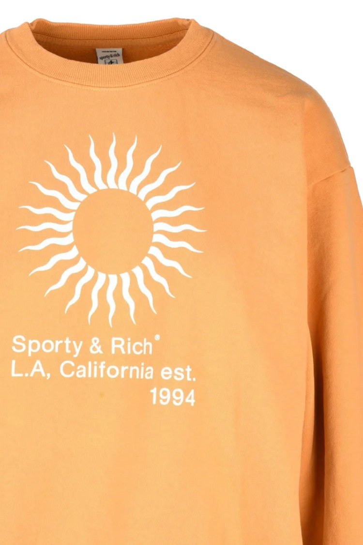 Sporty And Rich Yellow Sun Cotton Sweatshirt