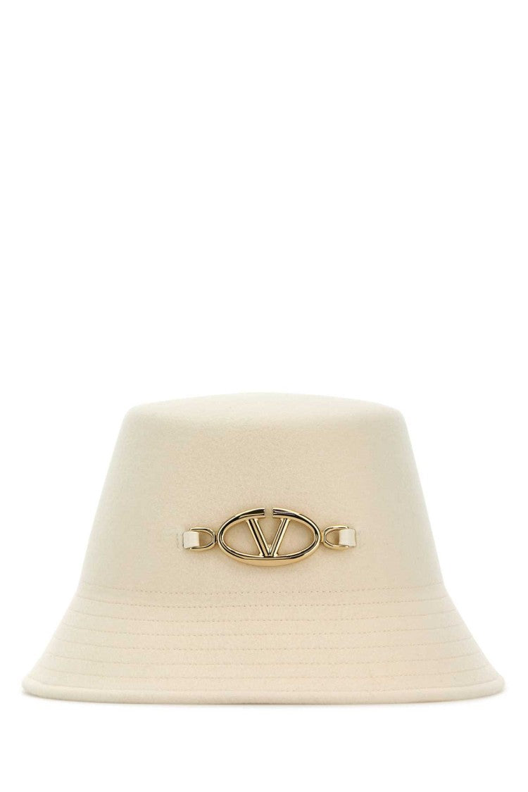 Valentino Garavani Ivory Felt Bucket Hat