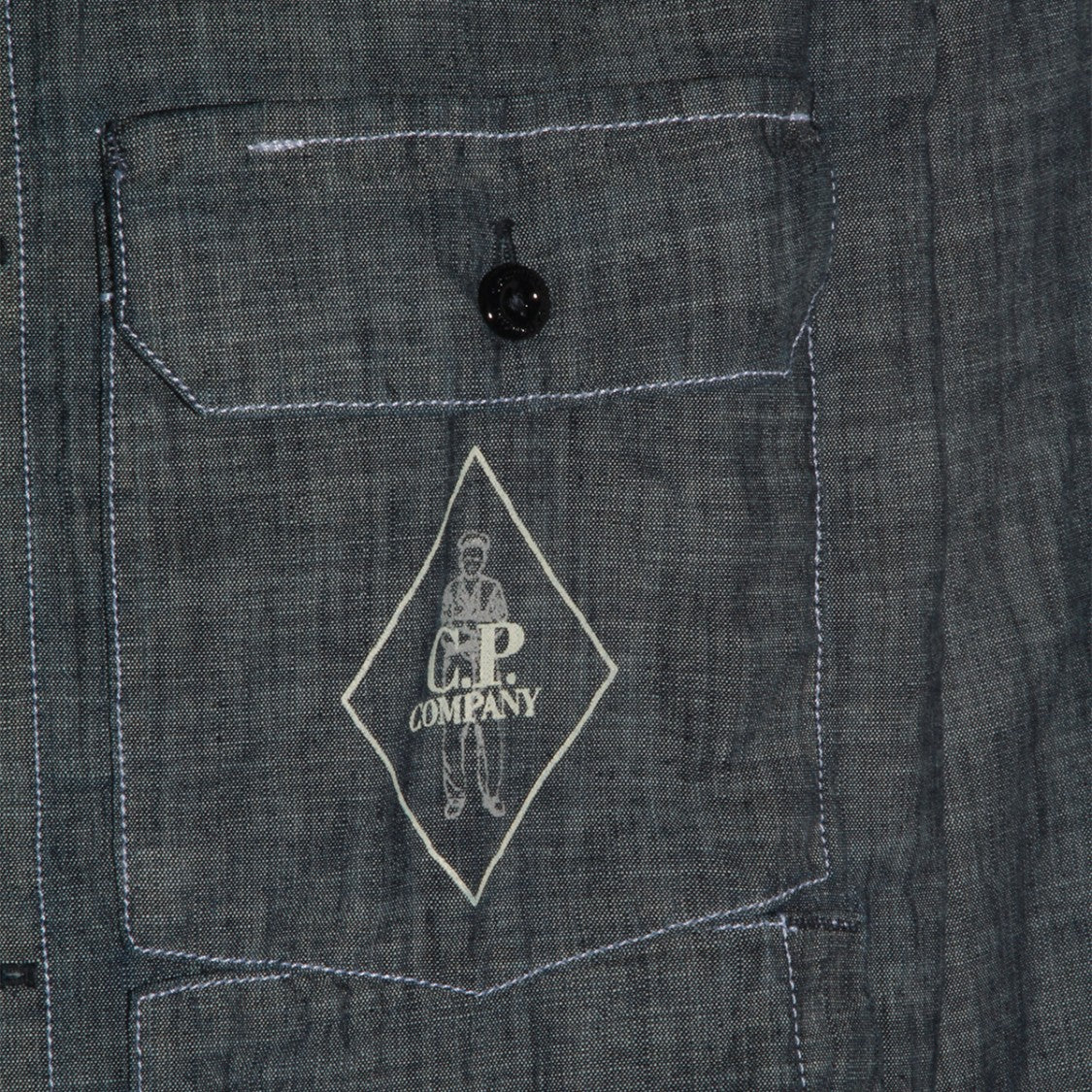 C.P. Company Long-Sleeve Utility Shirt With Button-Up Front