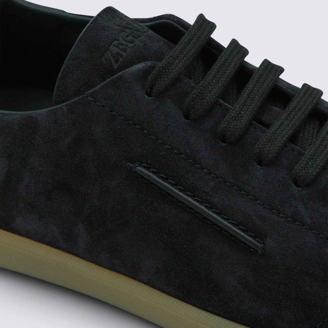 Zegna Sleek Suede Sneakers With Padded Heel Collar